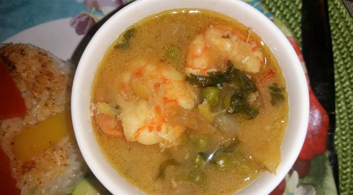 Thai Coconut Shrimp with sweet peas